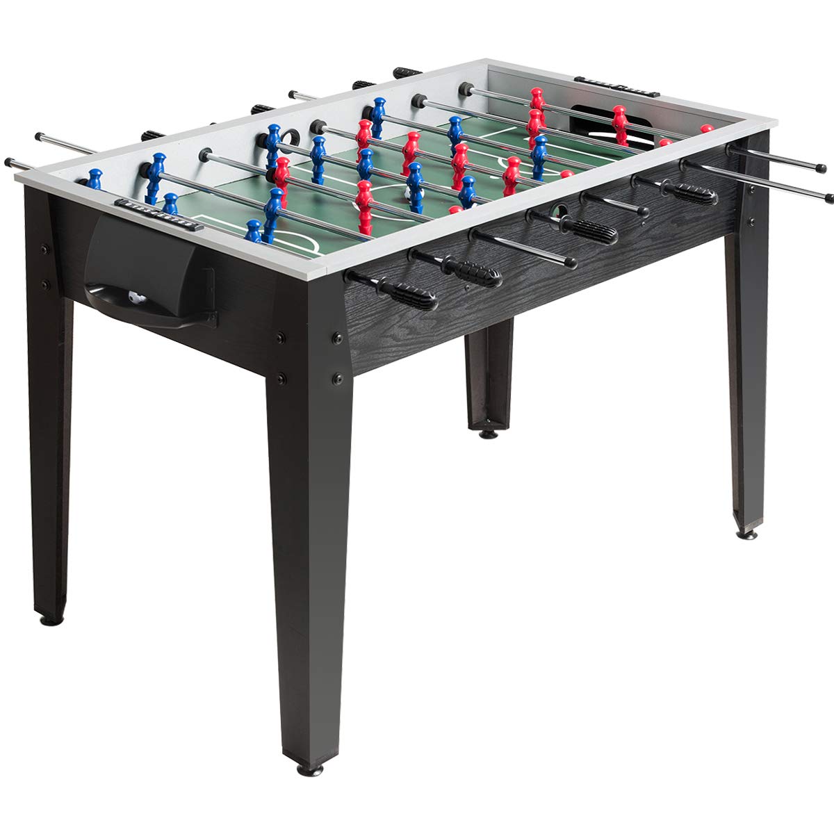 Foosball Table, Wooden Soccer Table Game w/Footballs, Suit for 4 Players