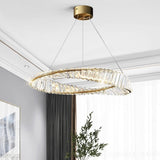 Crystal Light Luxury Chandelier Luxury Postmodern LED Pendant Light Large Indoor Gold