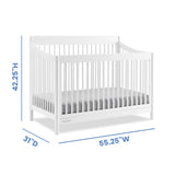 Brooks 6-in-1 Convertible Crib - Greenguard Gold Certified, Bianca White