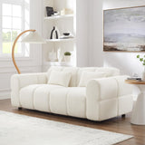 80" Modern Sofa Couch, Comfy Deep Seat Lambswool Cloud Sofa