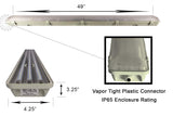 72W LED Vapor Tight Lights | Commercial Indoor/Outdoor Hardwired IP65 Waterproof