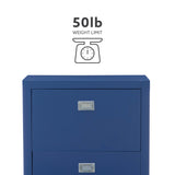 Linon Navy Blue Rolling Sadie File Cabinet