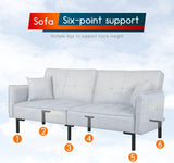 Convertible Futon Sofa Bed Small Couch Sofa Adjustable Folding Couch Loveseat Sofa