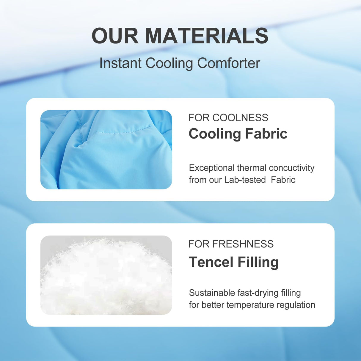 Quick Cooling Comforter King/Cali King, Summer Double-Sided Ice Blankets