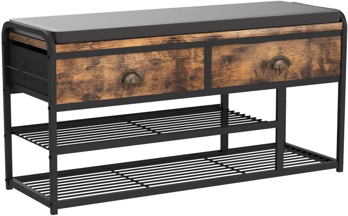 Shoe Bench, 3 Tier Entryway Bench, Shoe Storage Bench
