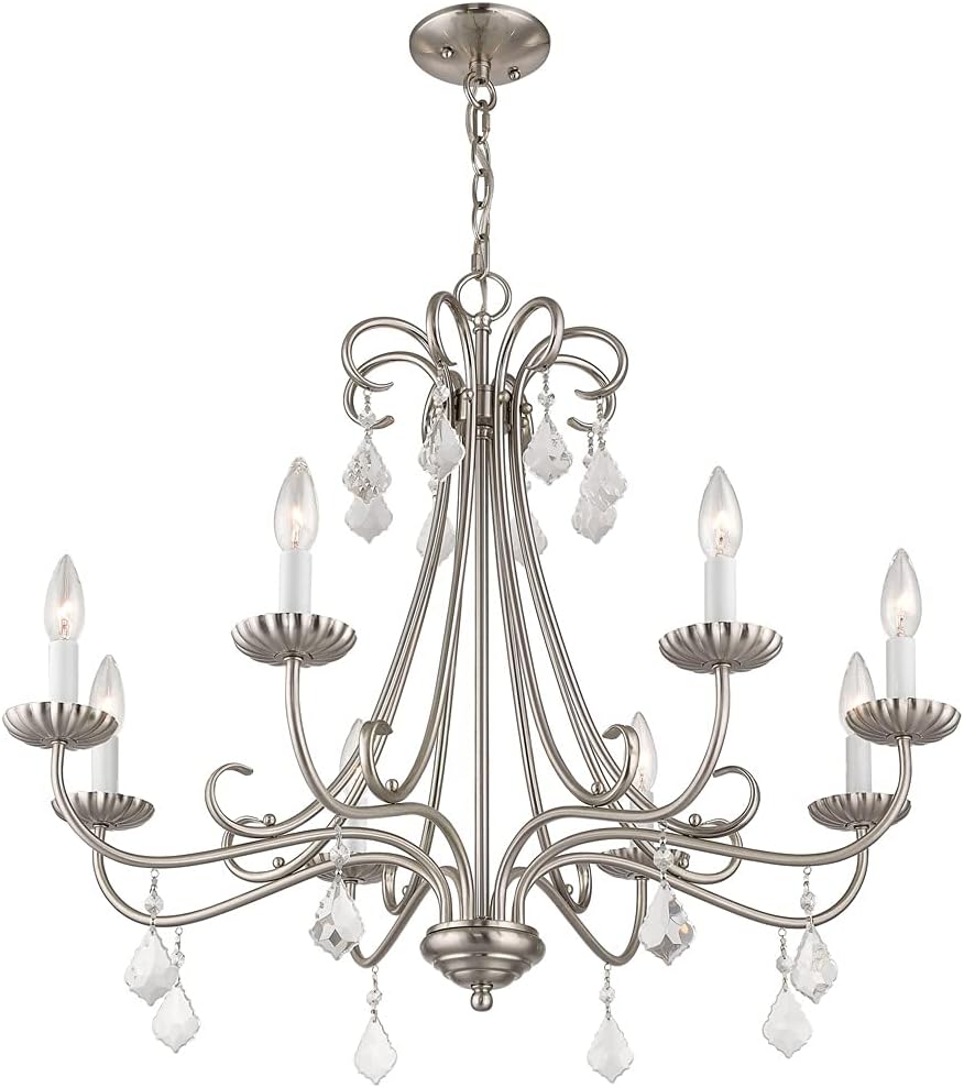 Livex Lighting 40878-91 Chandelier, Brushed Nickel