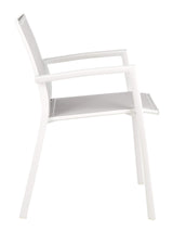 Outdoor Collection Negan Grey and White Stackable Chair (Set of 2)