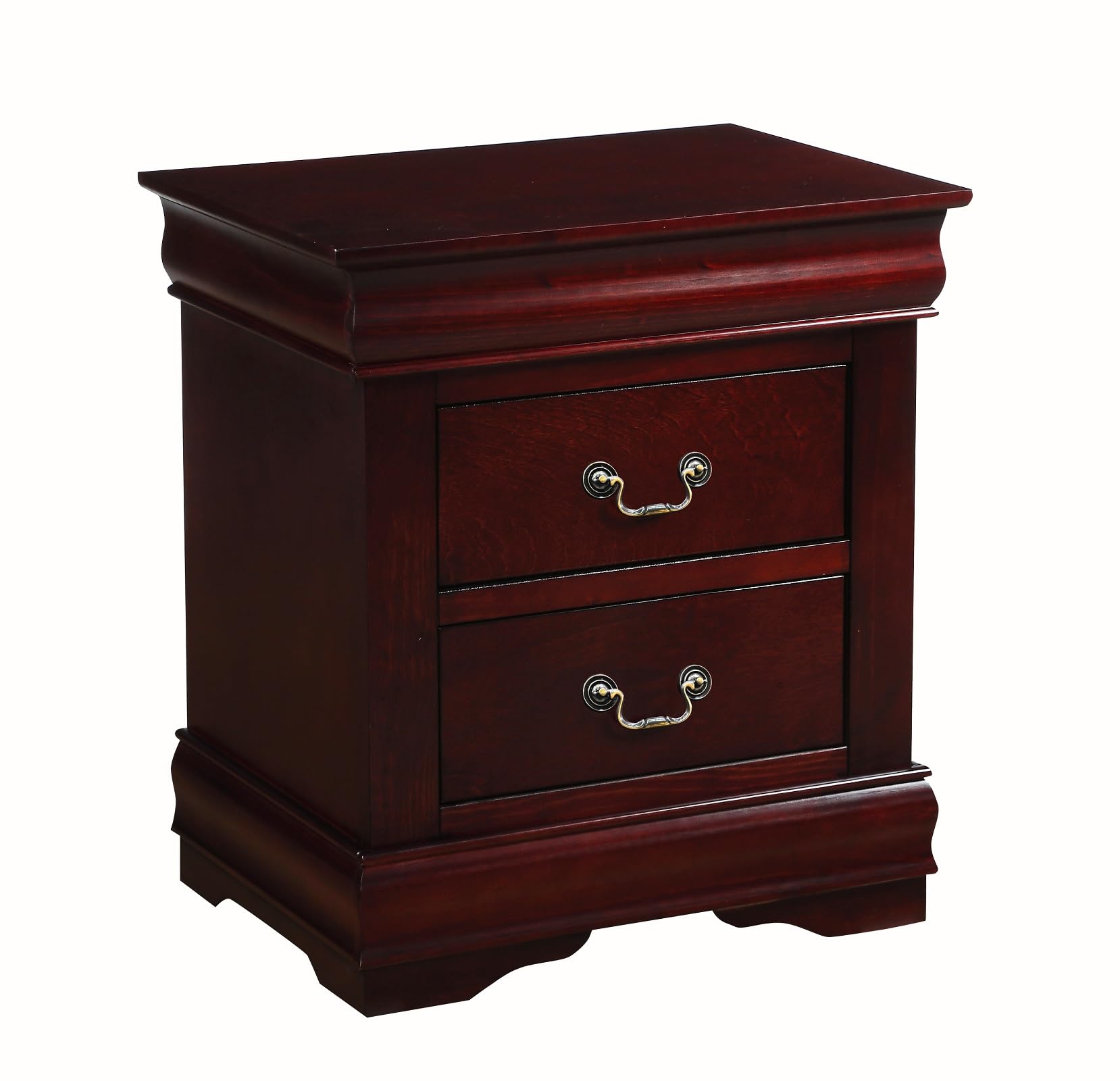 Nightstand with 2 Drawers Traditional Rectangular Side Table