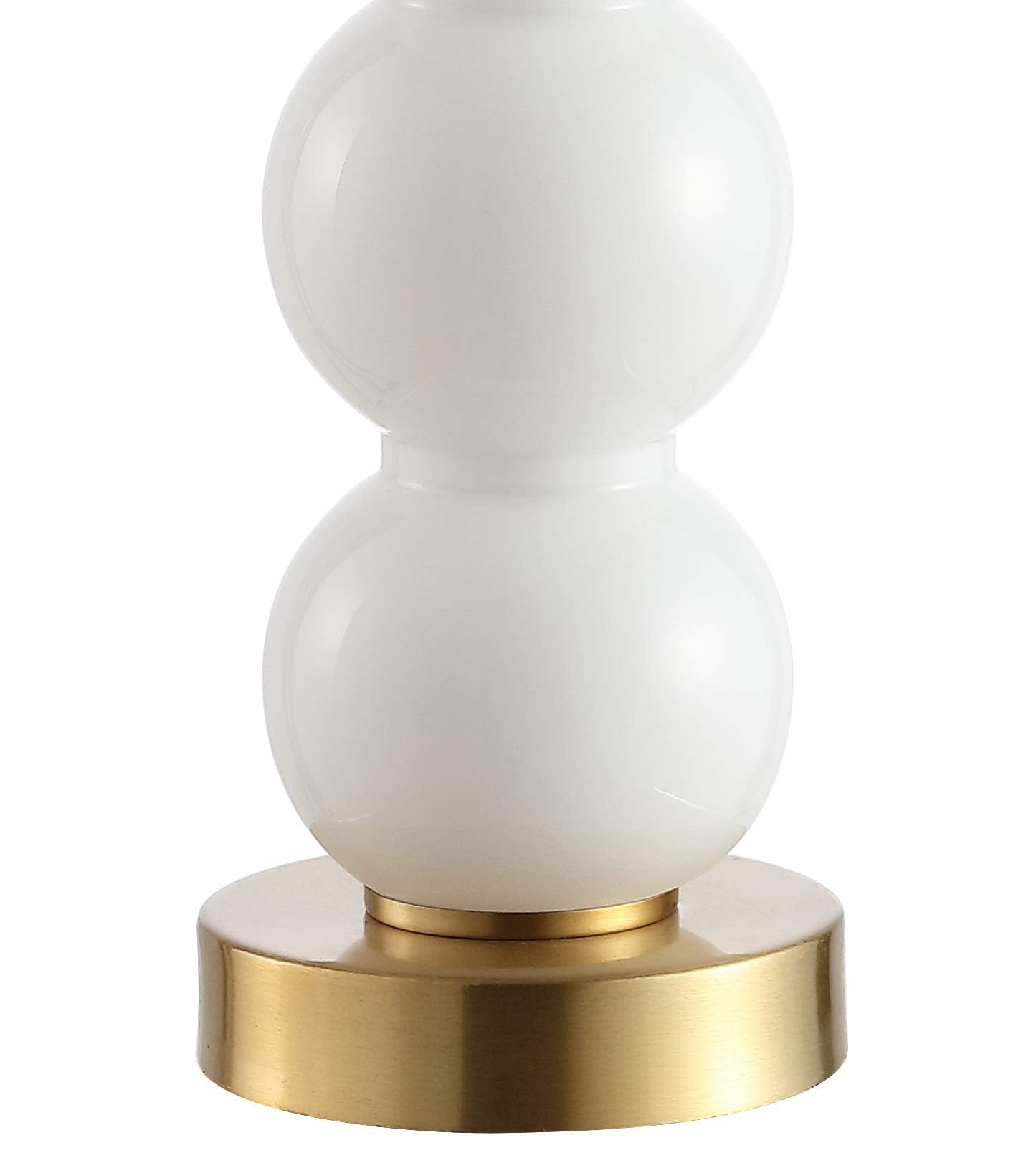 JYL1021A February 21" Glass/Metal LED Table Lamp Contemporary Bedside Desk