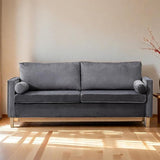 Upholstered Velvet Loveseat 70 Inches Sofa Double Small Sofa with 2 Seats