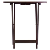 Wood Dylan Snack Table Espresso, 23.6"W x 15.75"D x 25.5"H