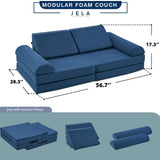 Kids Couch Large, Floor Sofa Modular Funiture for Kids Adults, Playhouse Play Set