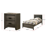 SR03FOA7927F-4PC Bedroom Sets, Gray and Charcoal