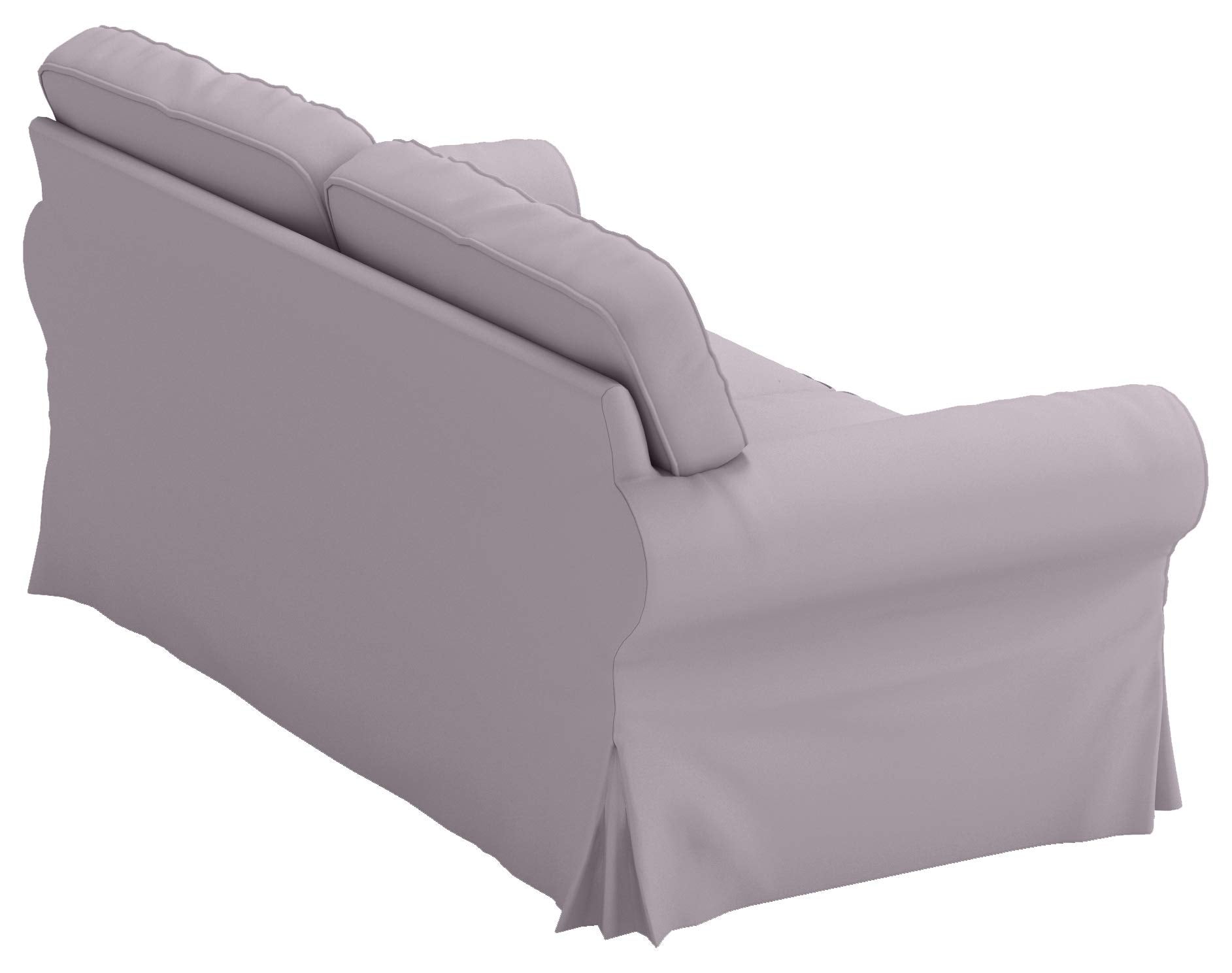 Sofa Covers Custom Made for IKEA Ektorp Loveseat Couch Slipcovers (Polyester Flax Light Gray, Ektorp Loveseat)