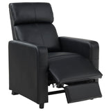 Toohey Home Theater Push Back Recliner Black, 28.75"D x 32.5"W x 41.75"H (600181)