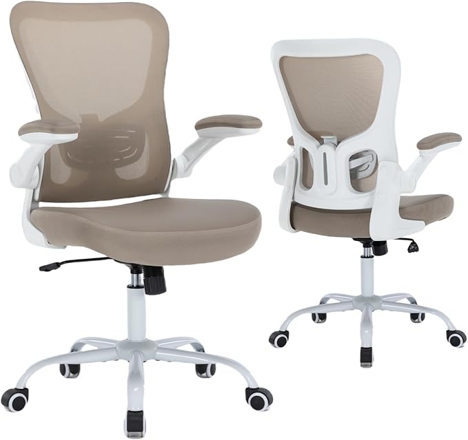 Ergonomic Office Chair, Home Office Desk Chair PU Leather Computer Chair