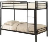 Tool Less Boltzero Bunk Bed, Twin, Black Metal