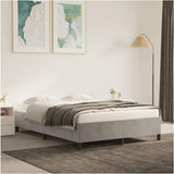 SHZG Bed Frame Light Gray 53.9"X74.8" Full Velvet 347354