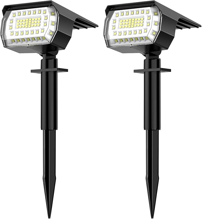 Solar Spot Lights Outdoor, [57 LED/6 Pack] Solar Lights Outdoor IP65 Waterproof