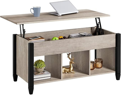 Coffee Table, 41in Lift Top Coffee Table with Storage Hidden Compartment & Shelf