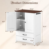 Elevated Dog Feeding Station with Storage Cabinet & Leash Hooks