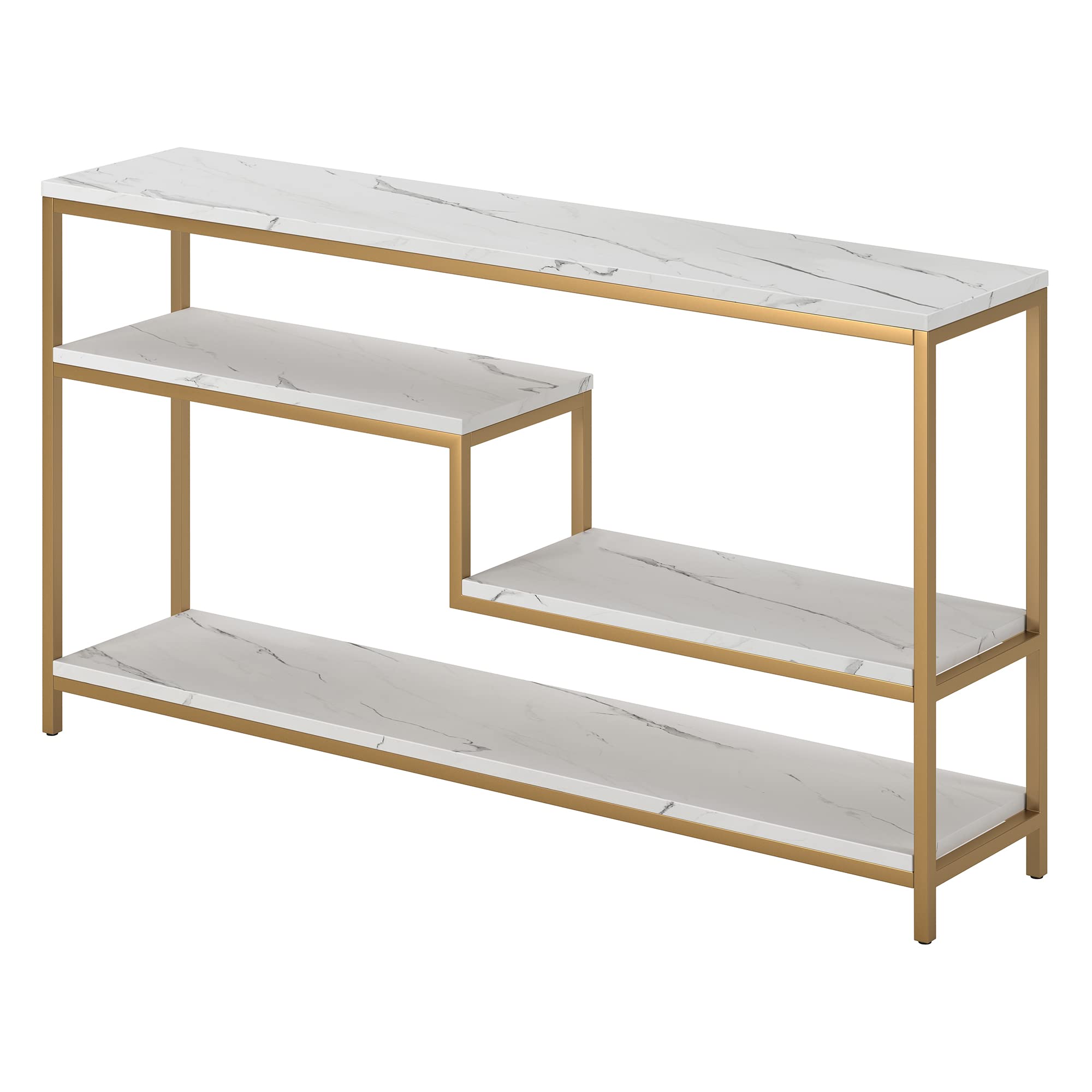Mathis Console Table, 55" Wide, Gold