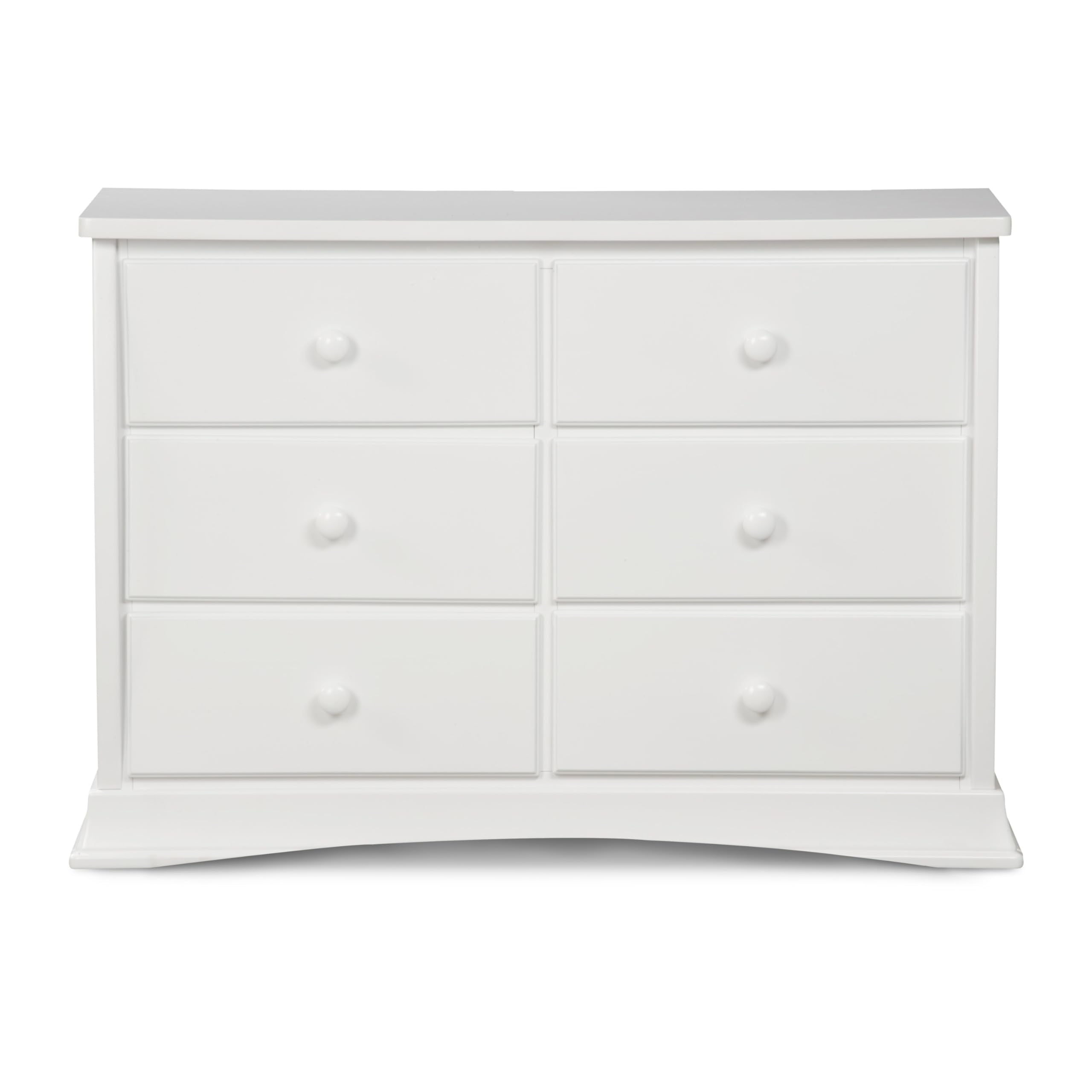 Bentley 6 Drawer Dresser with Interlocking Drawers - Greenguard Gold Certified, White