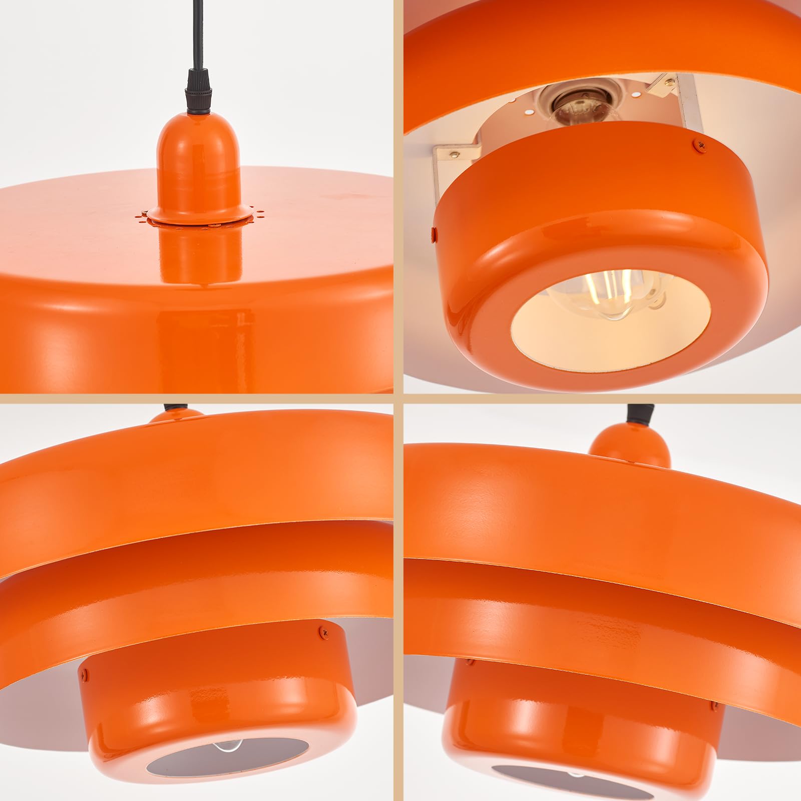 14" Industrial Pendant Light - 3-Layer Modern Chandelier for Kitchen Island