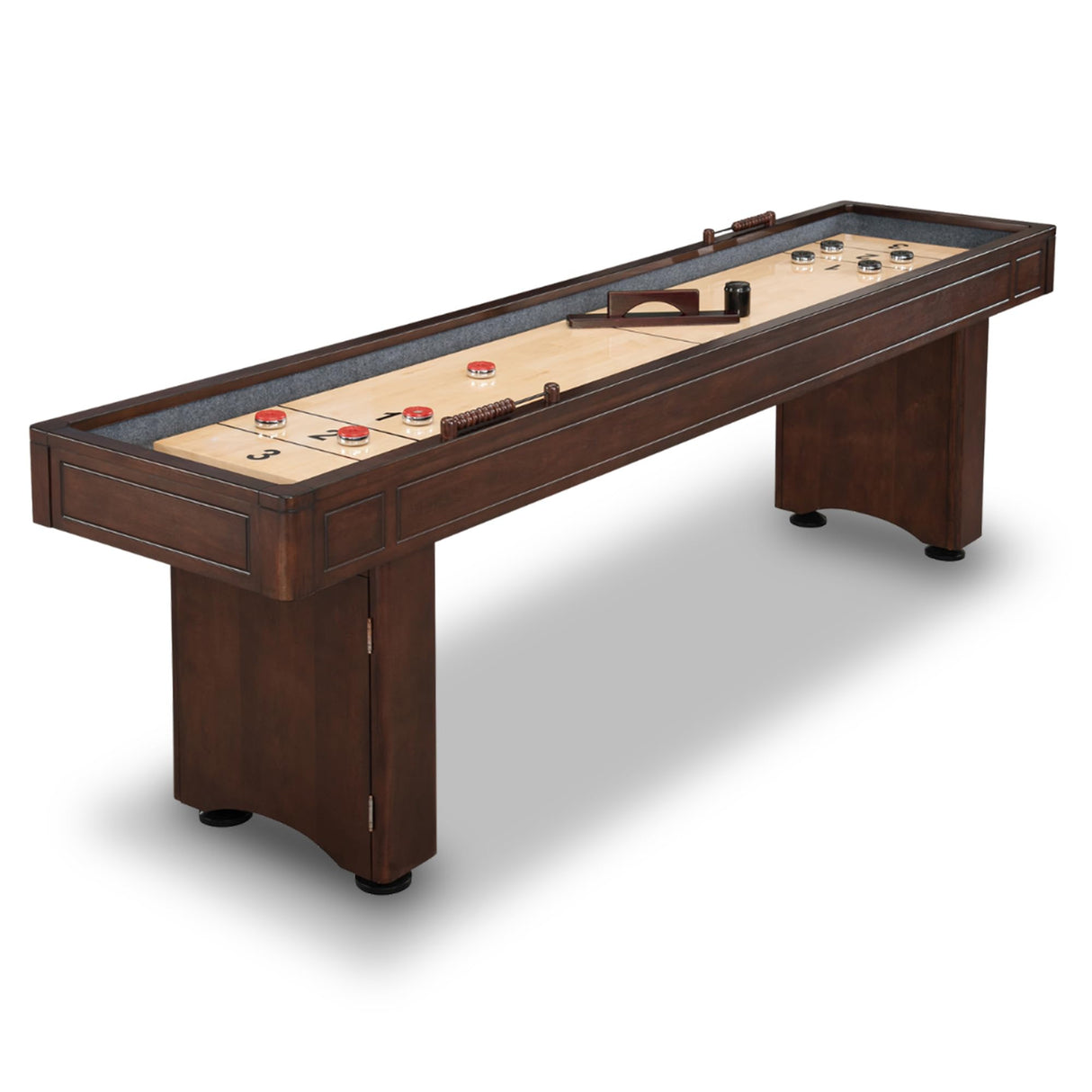 Austin 9 Ft Shuffleboard Table for Arcade Game Room - with Scratch Resistant Playfield