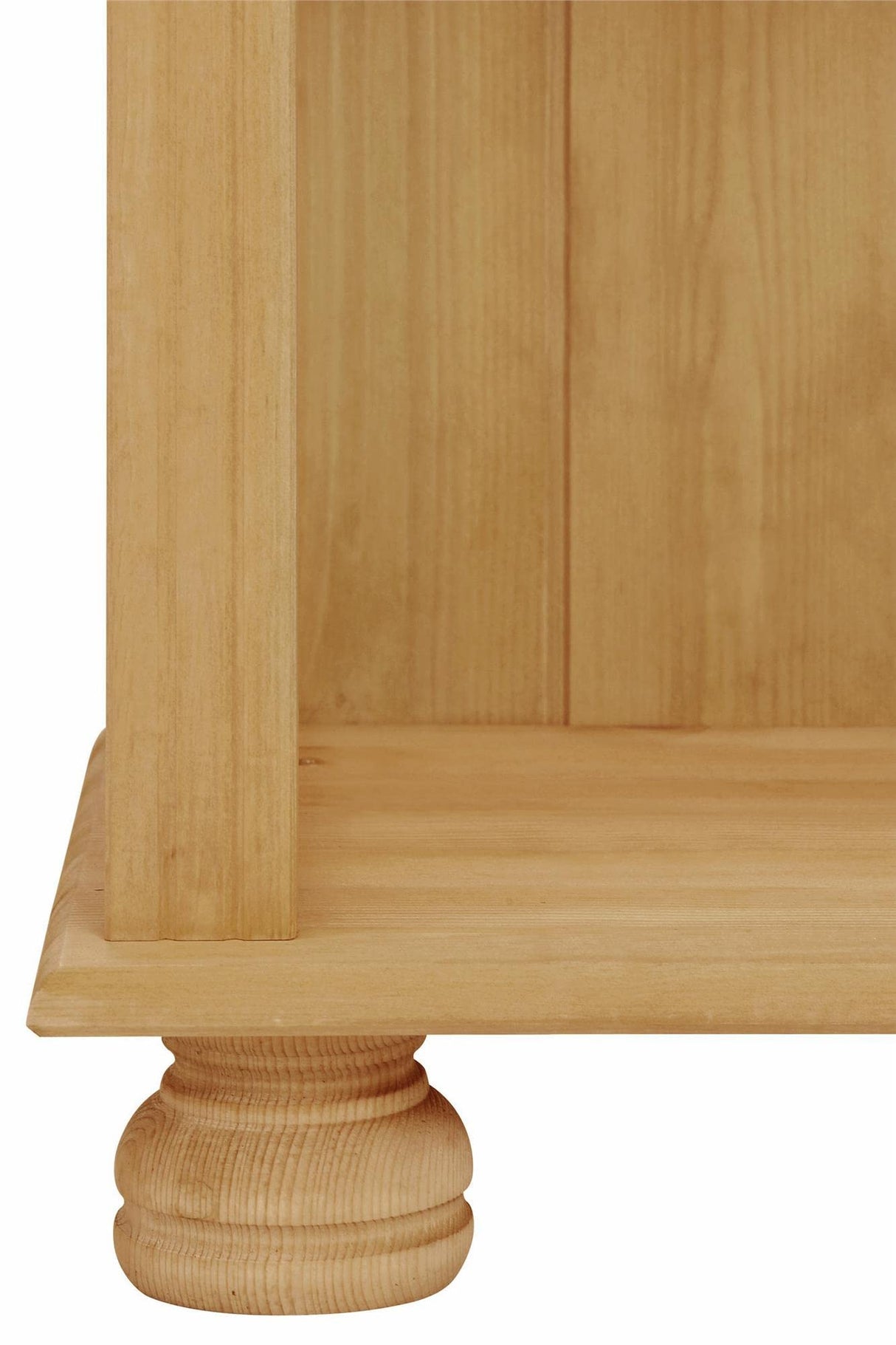 REALROOMS Chester 5 Shelf Open Bookcase, Stained Brown