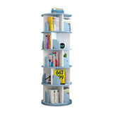 Rotating Bookshelf 360 Display 5 Tier Floor Revolving Bookcase Storage Rack