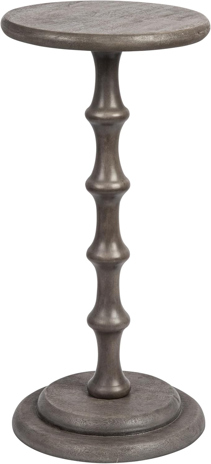 Ergo Pedestal Cocktail Side Table, Dark Chestnut