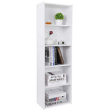 5-Tier Bookcase, Freestanding Wood Open Bookshelf Storage Rack for CDs Movies Books