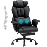 Office Chair with Massage Lumbar Support 450lbs Reclining Office Chair with Footrest