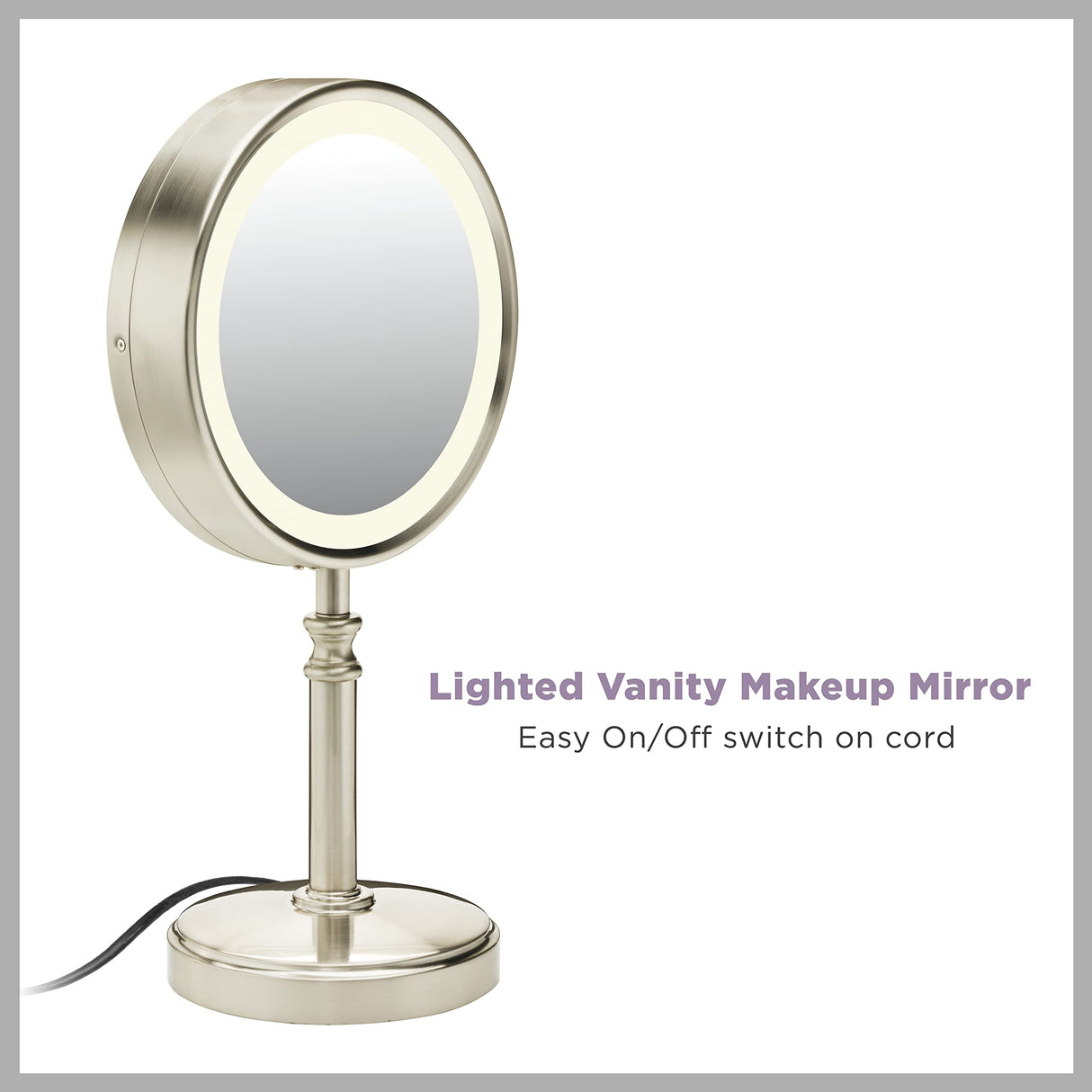 Reflections Double-Sided LED Lighted Tabletop Mount Vanity Makeup Mirror