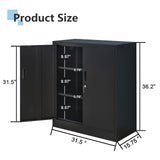 Metal Storage Cabinet, Locking Storage Cabinet with Adjustable Shelves