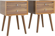 Wooden Nightstand Mid-Century End Side Table