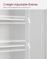 Bathroom Floor Storage Cabinet, Bathroom Storage Unit with 2 Adjustable Shelves,