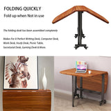 Multifunction Table Drop Leaf Dining Table - 47" Solid Wooden Foldable Kitchen Table