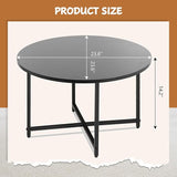 Round Coffee Tables, Accent Table Sofa Table Tea Table with Storage 2-Tier