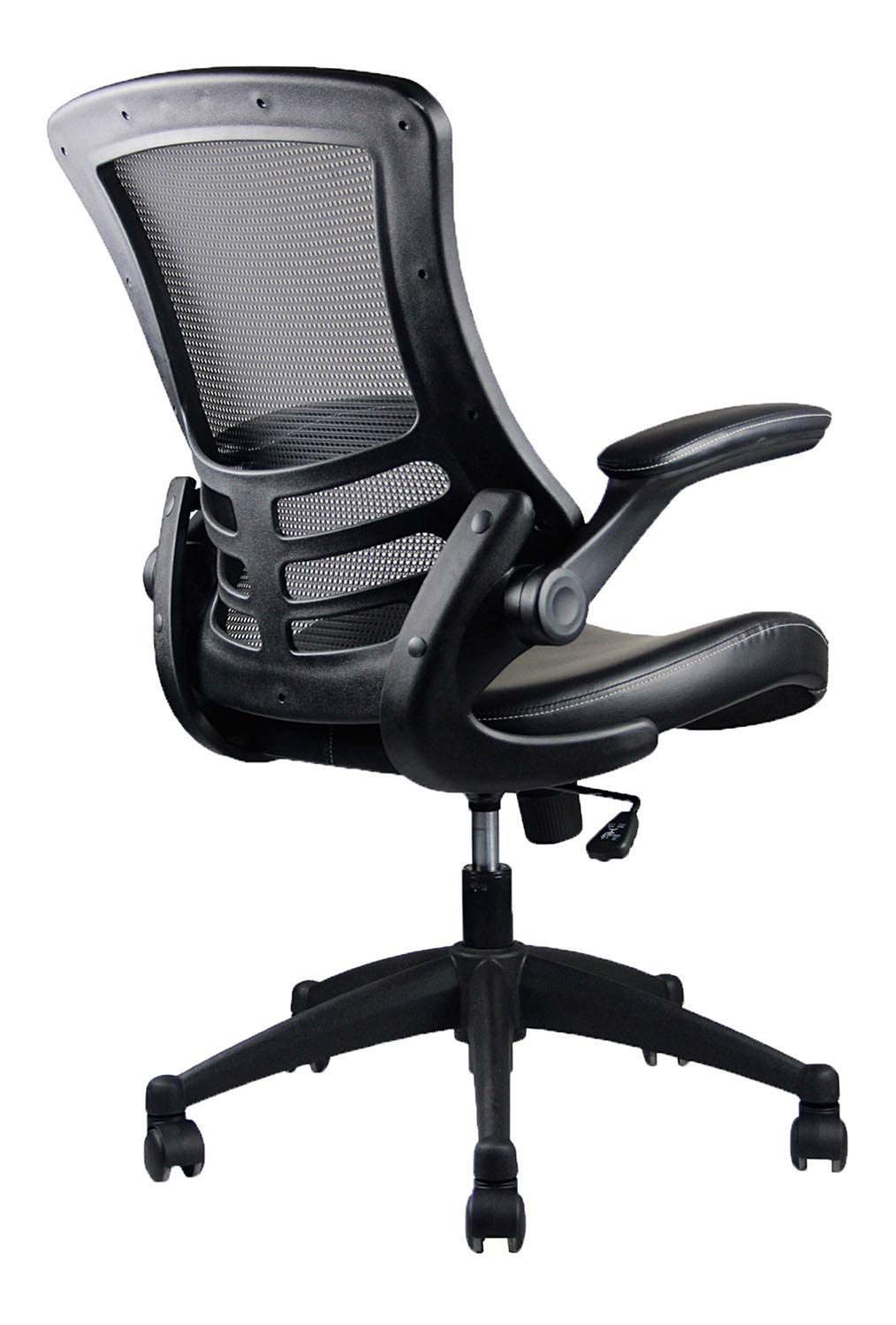 Mid-Back Mesh Office Chair With Adjustable Arms. Color: Black