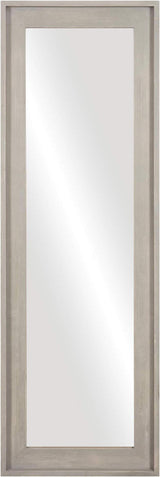 Wood Framed Full Length Wall Mount or Leaner Mirror, 19.5" x 57", Brown