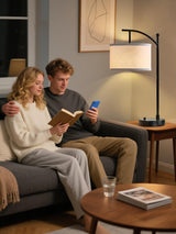 23.5" Table Lamps Set of 2 with USB C+A Ports and Dimmable LED Bulbs