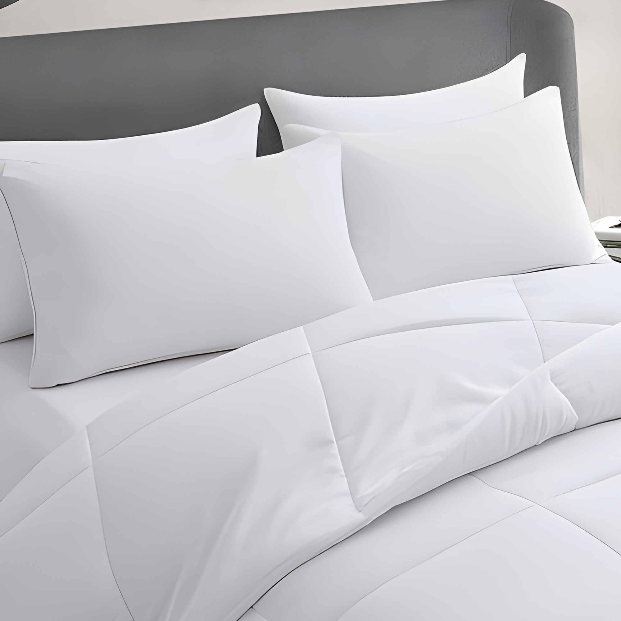 Acteb Ultra Thin Flat Soft Bed Pillows Standard Size Set of 2 Pack for Sleeping 20"x26", Hypoallergenic Skin Friendly Machine Washable