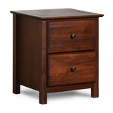 Shaker 2-Drawer Bedside Nightstand, Solid Wood with Cherry Finish