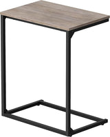 C Shape End Table, Small Coffee Table For Couch Or Sofa, Industrial Side Table In Living Room,