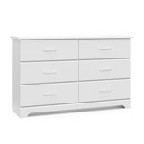 Brookside 6 Drawer Double Dresser (White) – GREENGUARD Gold Certified, Dresser