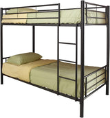 Metal Bunk Bed, Twin Over Twin, Black