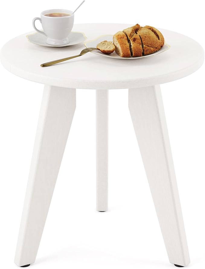 Outdoor Side Table, HDPE Outdoor Table, Small Round Side Table Weather-Resistant