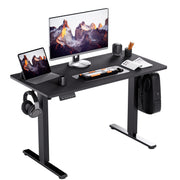 Motorized Standing Desks, Electric Stand Up Desk with Ultra Stable Construction and Cable Management,Adjustable Height Desk with Memory Preset Design for Home Office Use 48x24 in Black